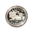 Canada 1981 Proof Silver Dollar Trans-canada Railway Centennial Coin