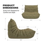 Bean Bag Chair Adult Size Waterproof Fabric Olive Green Gaming Sofa Adults Soft