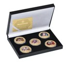 Queen Elizabeth Ii Platinum Jubilee Gold Plated Coin Set British Royal Family
