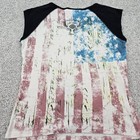 Vintage Harley Davidson Womens American Flag T-shirt Size Large Ft  Myers