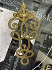 Ornate Brass Floral Scroll Trivet Decorative Metalware Piece