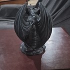 Black Gargoyle Statue Figurine - Fantasy Winged Gargoyle Collectible