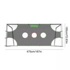 1pc Portable Soccer Target Net 475 185cm 3 Door Nylon Mesh For Football Training