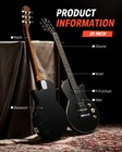 Donner Dsc-128 Lp Style Beginner Electric Guitar H-h Full Size 39 Inch Black Bag
