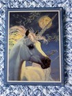 Vintage Tinkler Unicorn Pictures On Wooden Plaques-lot Of 2 -whimsical Fantasy