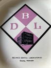 Vintage Dbl Billings Dental Labs Ceramic Advertising Ashtray