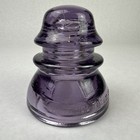 Antique Whitall Tatum No 1 Glass Insulator Purple Amethyst Usa Great Condition