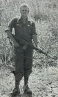 Vietnam American Soldier Photograph Guarding Road Near Special Forces Camp