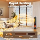 25  Oscillating 1500w Ceramic Tower Space Heater Electric Heater Fan With Remote