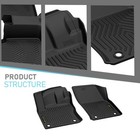 3pcs Tpe Floor Mats Cargo Liner Vw Tiguan 2018-2023 All Weather