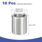 16pcs 304 Stainless Steel Spacer 12mm Od X 8mm Id X 14mm Length For M8 Screw