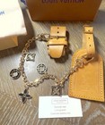 Authentic Louis Vuitton 2 Piece Leather Luggage Tag   Poignet