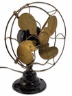 Early Antique Electric Oscillating Emerson 9    Desk Fan 21645 Brass Blade   Cage