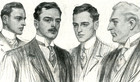 1908 Original Arrow Collars Ad  Four Models Displayed  Becoming To Your Face