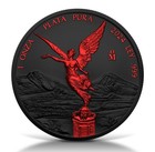 2024 Mexico Libertad 1 Oz Silver Black Platinum Fire Edition
