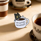 No Coffee No Workee Soft Enamel Metal Badges Lapel Pin For Men And Women Jackets