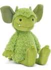 Bnwt Jellycat Grizzo Gremlin 12-inch Green Plush Soft New In Bag     Ships To Uk