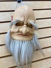 Signed Japanese Noh Mask Okina Old Man Hand Carved Wood Beard Theater Decor