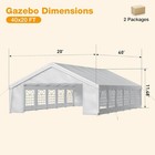40x20ft Heavy-duty Party Tent Commercial Canopy Removable Sidewalls Waterproof