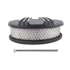12  Oval Black Aluminum Half Finned Air Cleaner Assembly For Chevy 
