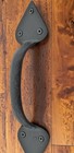 3 Cast Iron Door Pulls 10    Gate Handle Drawer Shed Fence Heart Tip Renovation