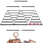 10pcs Nail Polish Wall Mount Rack Stand Metal Organizer Hang Holder Display