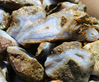Blue Lace Agate - Rough Rocks For Tumbling - Bulk Wholesale 1lb Options