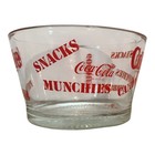 Vintage Classic Coca-cola Glass Snack Bowl 6 5  Diameter  4  Tall