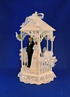 New Elegant Gazebo Wedding Caketop  Porcelain Couple   Pale Blue  386