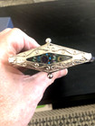 Vintage Kaleidoscope Purple Stained Slag Glass-prismatic Oil Stars Wand     Box