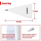 Goldblatt 4-pack Tile Grout Masonry Mortar Bag Set Stainless Steel Brick Jointer