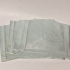 Vtg Dinner Napkins Made In Japan Light Blue Woven Leaf Design Set Of 8