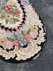 Vintage Hand Hooked Floral Americana Folk Art Rug -- As-is -- 55  X 27 5 