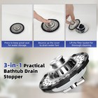 Universal Bathtub Drain Stopper - Pop-up Hair Catcher For Tub 1 5 To 2 4  Hole