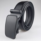 Genuine Leather Mens Ratchet Belt Belts For Men Adjustable Automatic Buckle