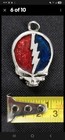 Rare Vintage Grateful Dead Steal Your Face Syf Pendant Stealie Charm   Pewter 