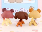 3pcs Pet Shop Lps Collie 1262 2452 Dachshund 675 With Accessories Kids Gift Rare