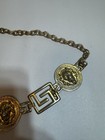 Lion Head Exp Belt Gold Tone Vintage Korea Chain Statement Greek Key Chunky Glam