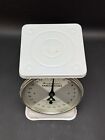 Vintage American Family White Metal Food Scale  Up To 25 Lbs   Farmhouse  Rustic