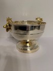 Vintage Silverplate Stag deer Head Pedestal Bowl
