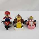 Vtg Nintendo Super Mario Kart Pull Back Racer Toys 2005 Tomy Peach Donkey Kong