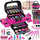 58 Pcs Kids Makeup Toy Set For Girls - Real Washable Play Makeup Kit
