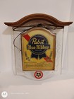 Vintage Pabst Blue Ribbon Crystal Heritage Acrylic Lighted Back Bar Display Sign