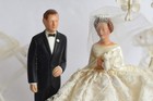 10  Vintage Plastic 50s-60 s Bride   Groom Wedding Cake Topper Mcm