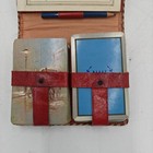 Rumpp Italian Leather  Playing Card Case Holder With Cards Vintage Premium
