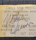 Miles Davis Signed Autographed Stub Ticket 1984 San Carlos Circle Star Theatre
