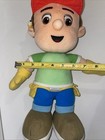 Disney Store Handy Manny Plush Doll Stuffed Toy 14  Red Hat Yellow Gloves Read
