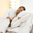 Feather Down Fiber Comforter 100  Cotton Duvet Insert 4 Corner Tabs White