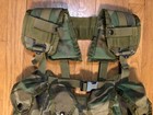 80s 90s Us Army Usgi Woodland Camo Tactical Load Bearing Vest Lbv   Lc-2 Belt Lg