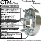 2x 1 25  Thick 5x4 75 5x120  74mm C b Wheel Spacer Adapter Fit Vintage Gm Chevy